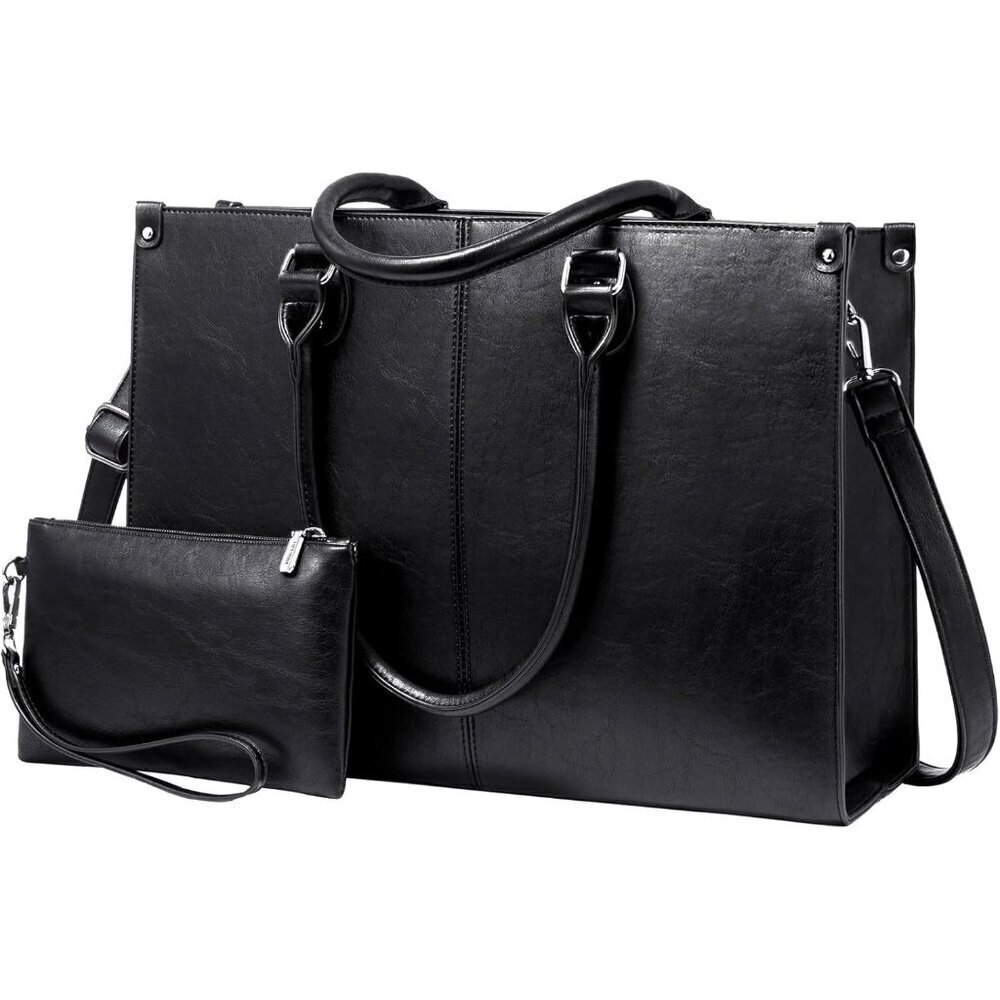 LOVEVOOK Laptop Bag for Women 15.6 inch Laptop Tote Bag Vintage Work Bags